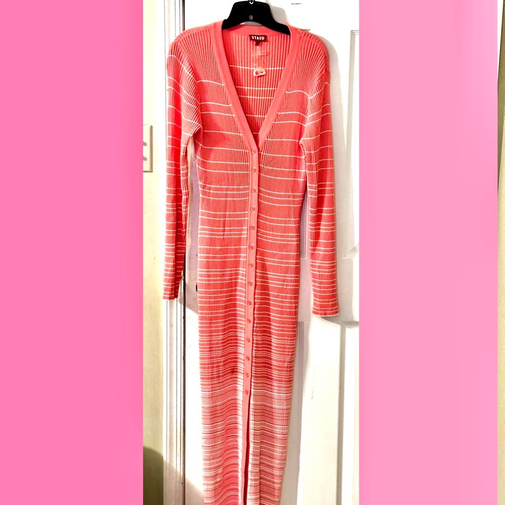 STAUD- Long Sleeve Sweater Dress, Size L - Picture 4 of 16